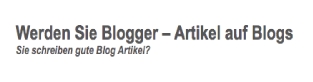 Artikel auf Blogs